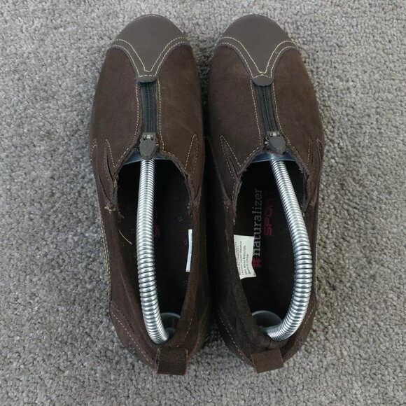 Naturalizer Sport Womens Size 8.5 Shoes Gravity Sneakers Zip Up Brown Suede - Picture 6 of 10